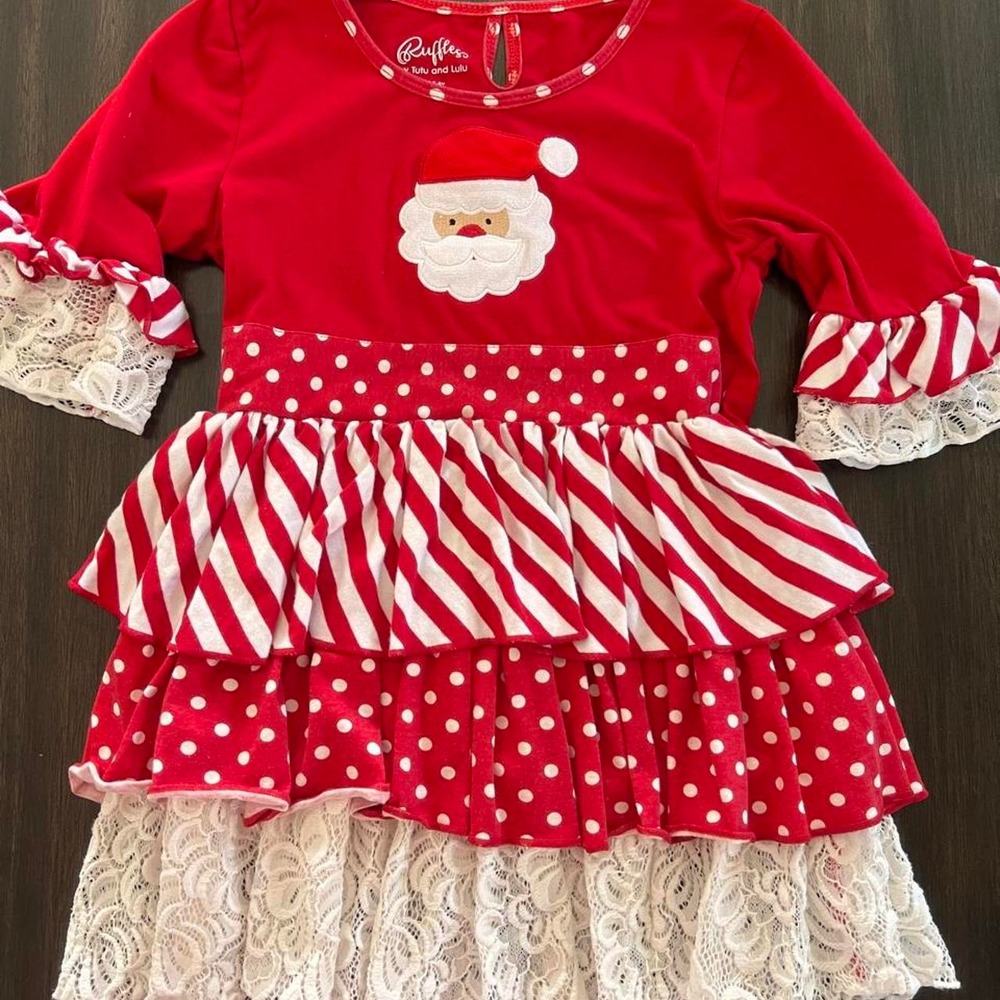 Ruffles by Tutu and Lulu Christmas Dress Girls sz 7/8